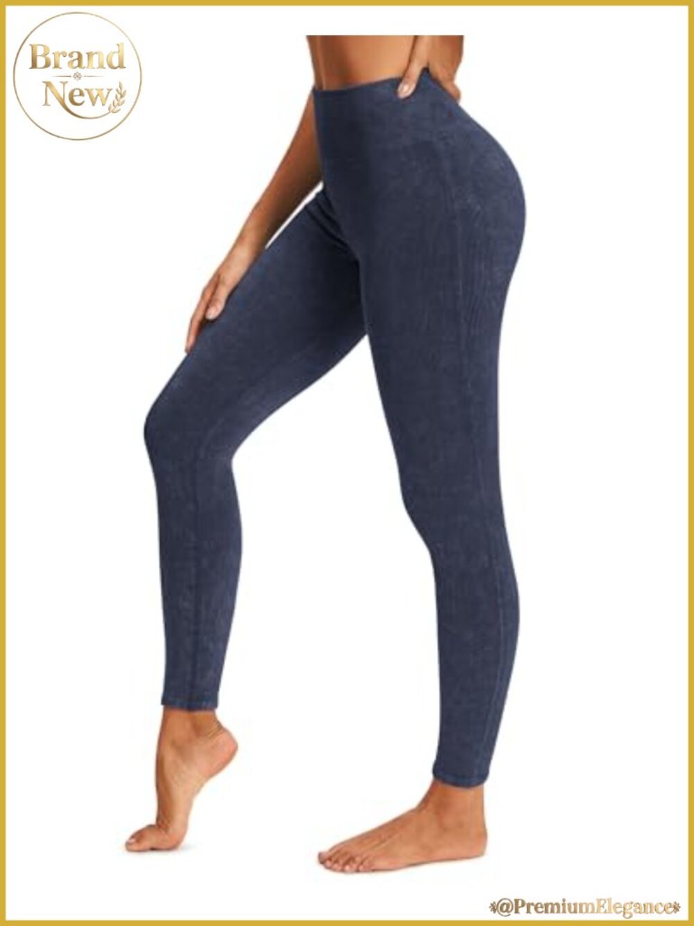 Seamless High Waist Yoga Leggings Ribbed Workout Athletic